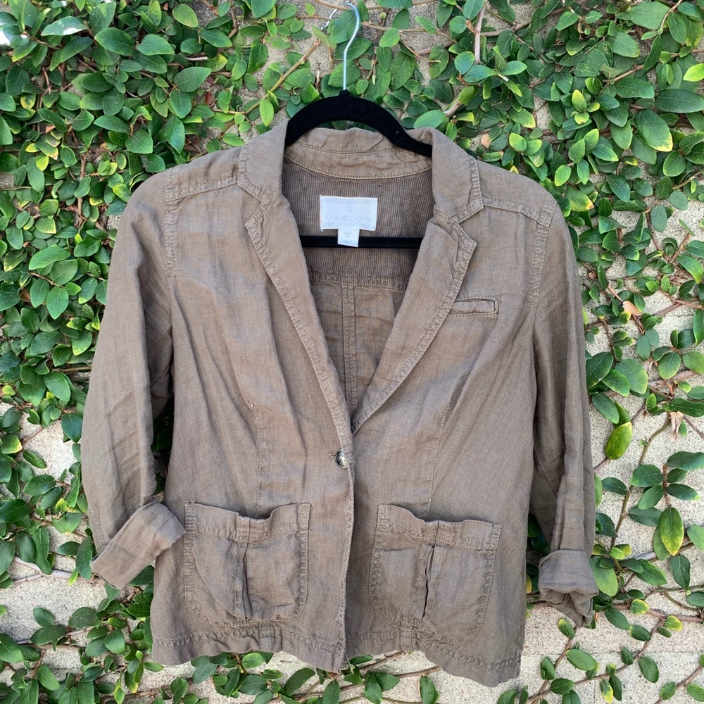 Caslon | XSP Drapey Linen Blazer